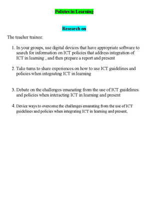 ICT 2 Lesson 13: Enhancing Learning with Classroom Technologies - Studocu