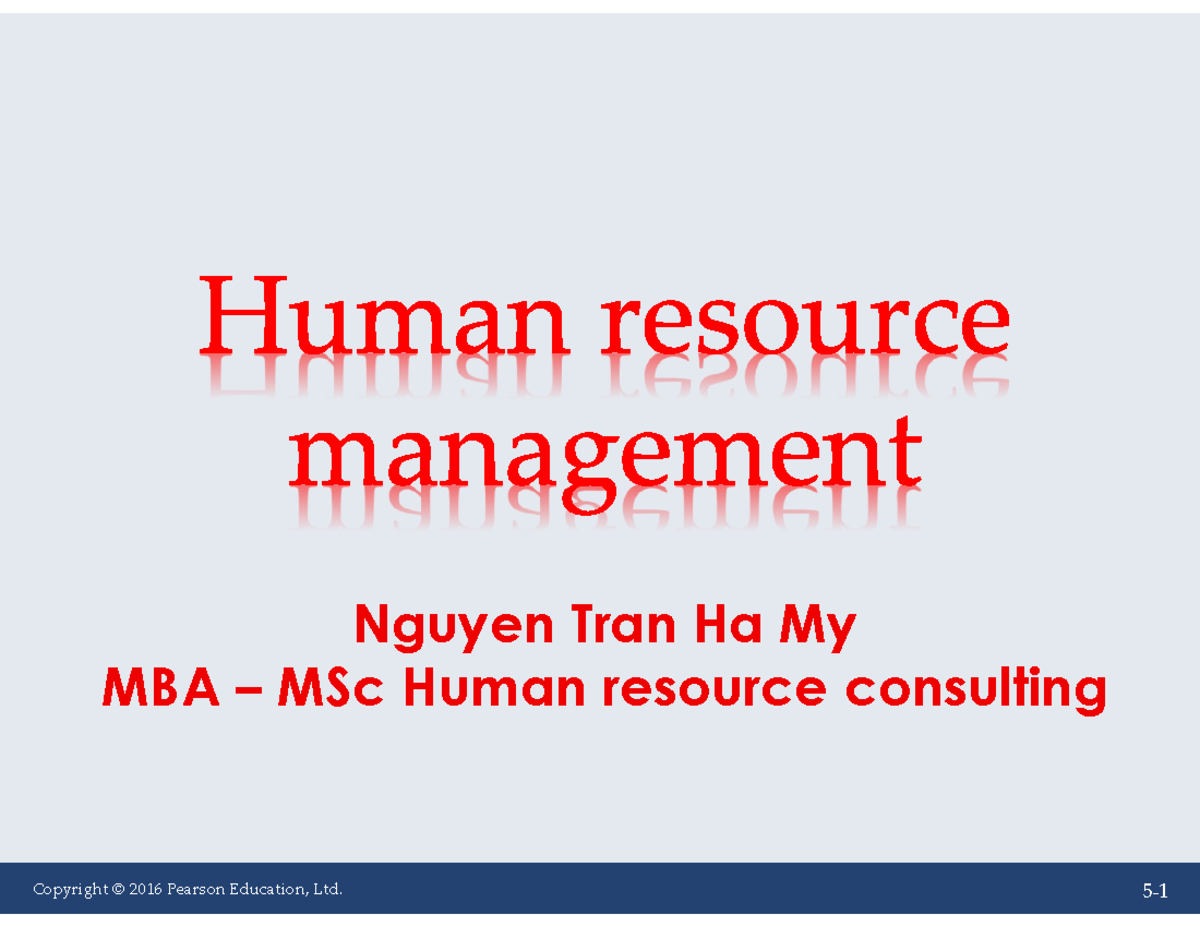 HRM 101: Introduction to Human Resource Management Concepts - Studocu