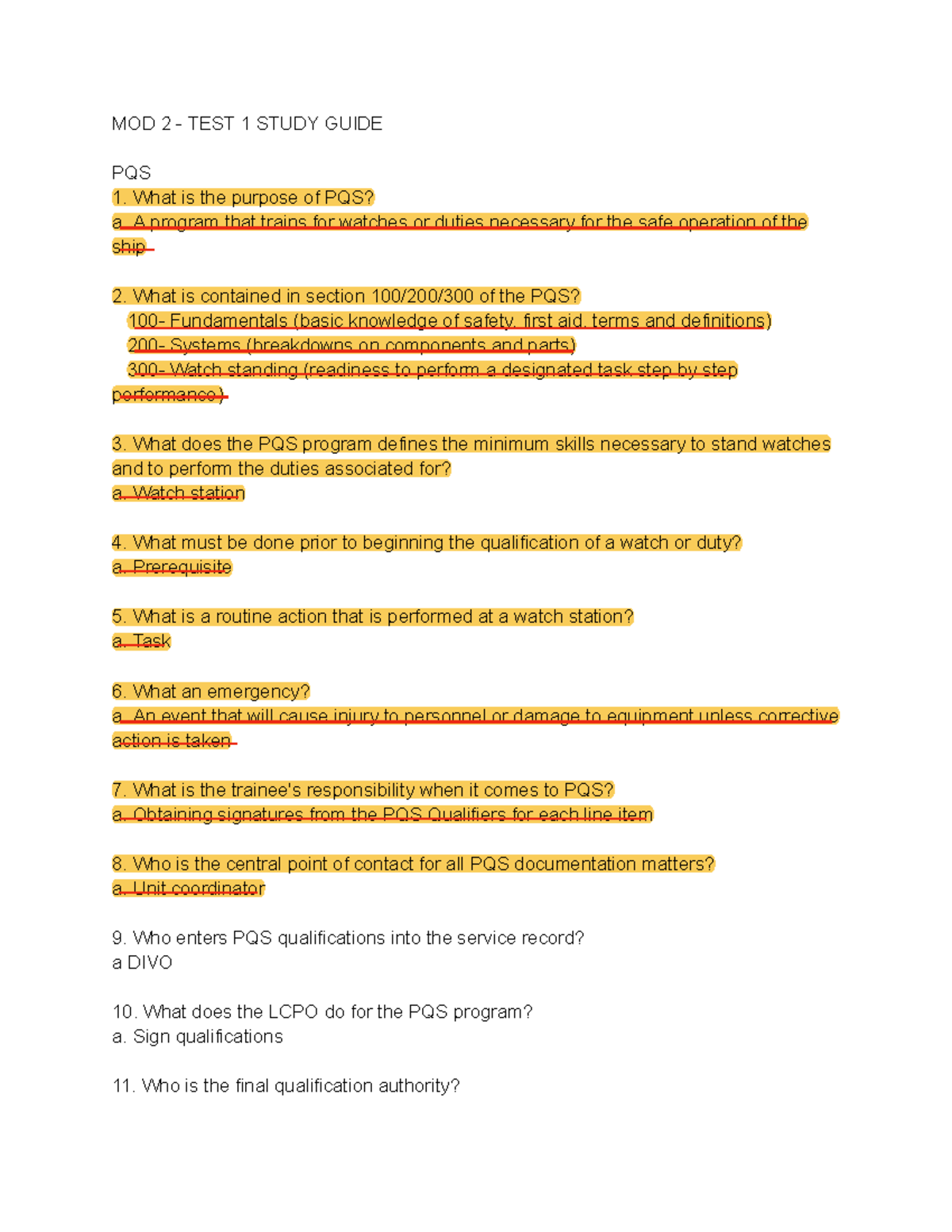 3M Maintenance Management Study Guide for MOD 2 Test 1 - Studocu