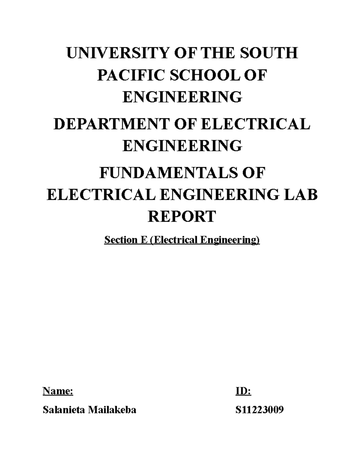 EE 101 Lab Report 7: Verification of KVL and KCL Principles - Studocu