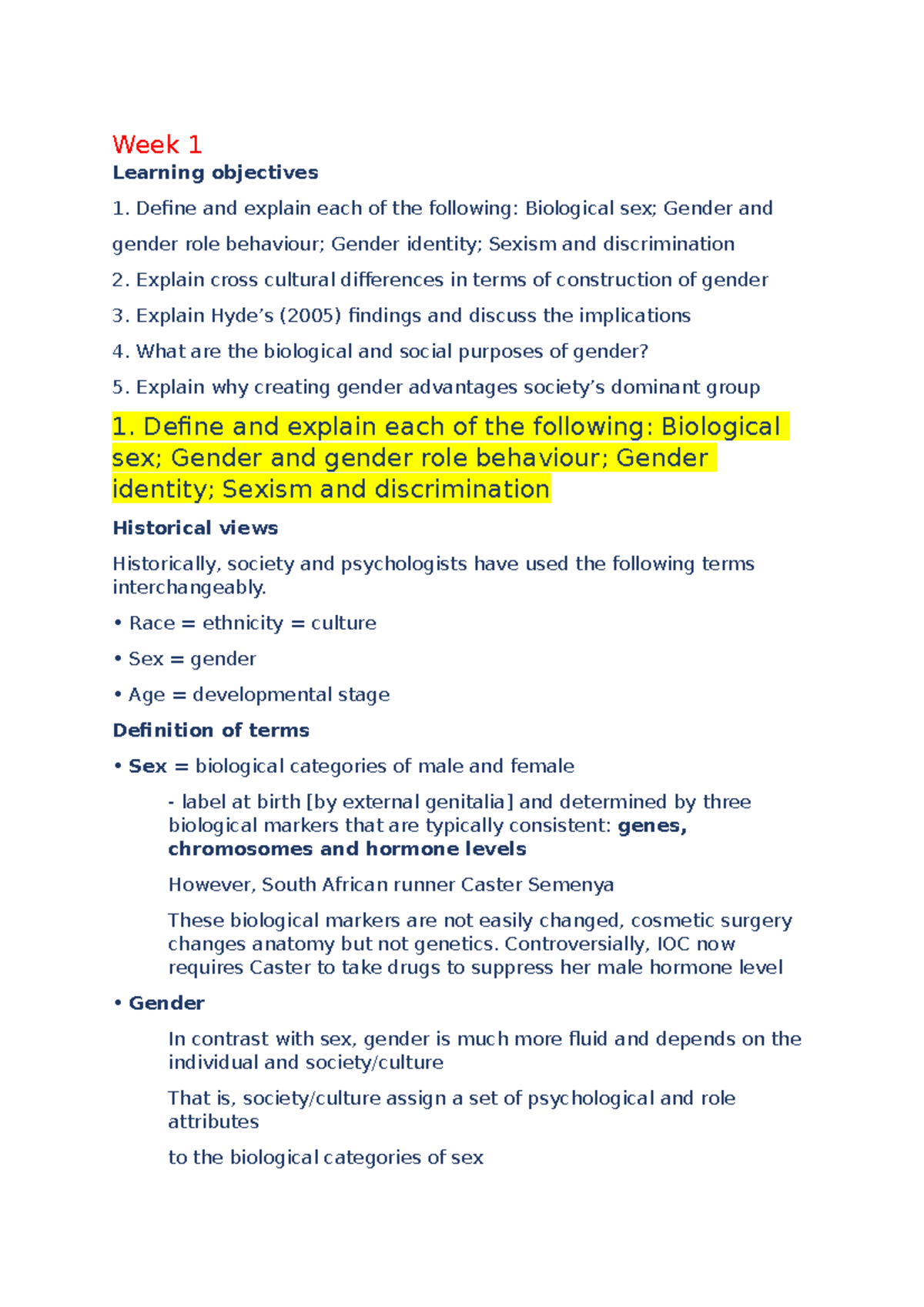 Week1 - this includes the lecture notes for week 1 of psychology of ...