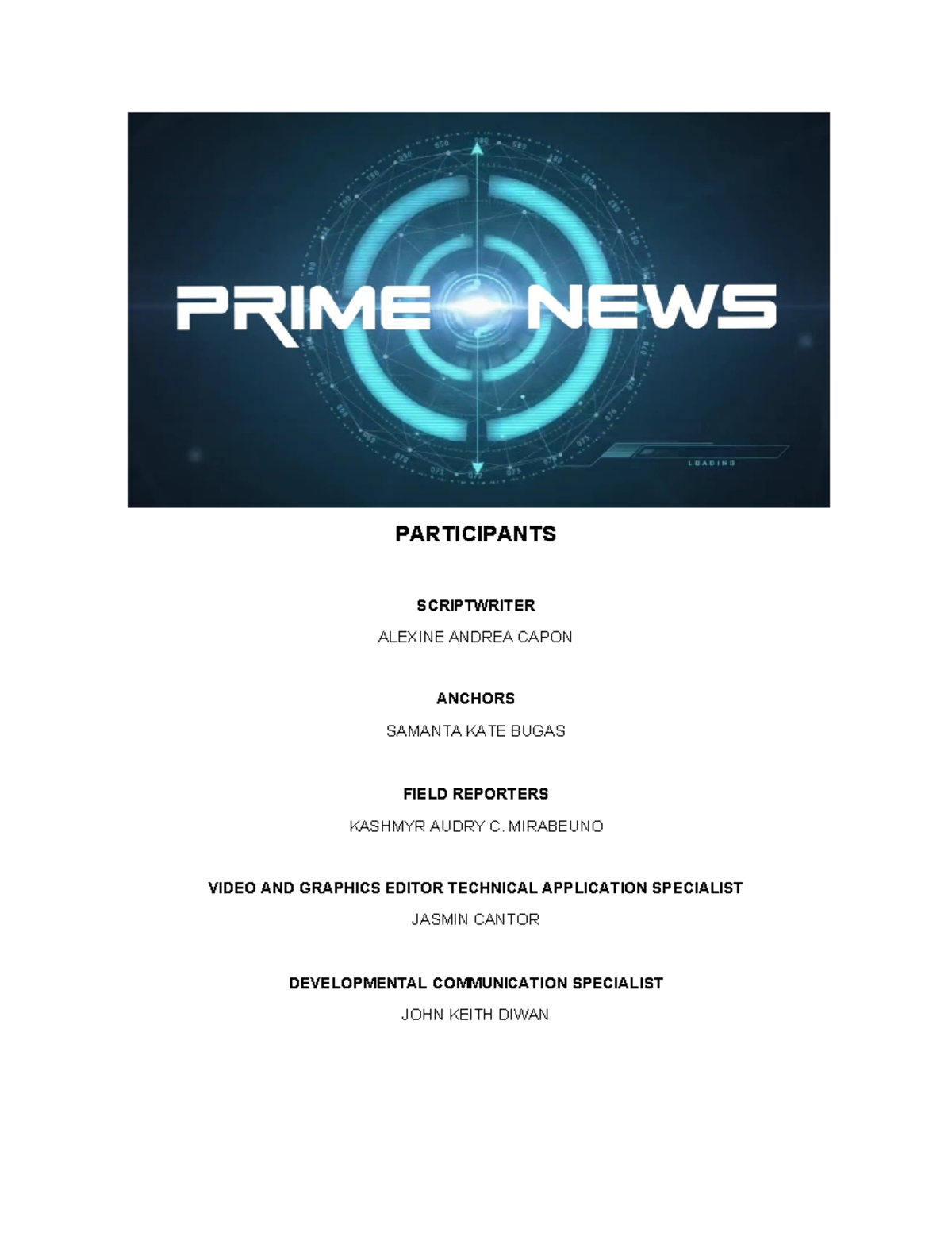 RSPC 2023: Prime News Broadcast Script Practice - Studocu