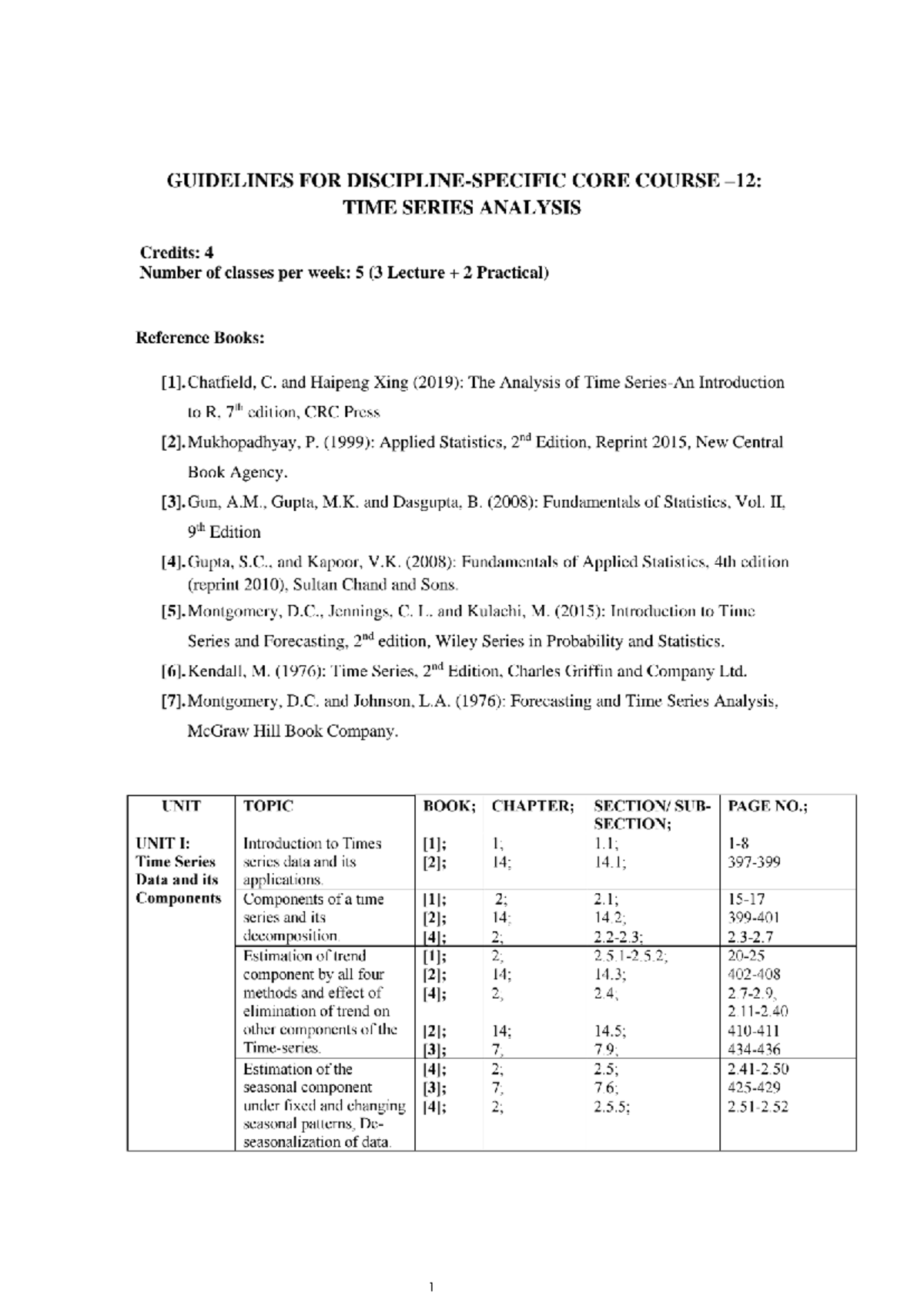 Guidelines for DSC 4 Time Series Analysis: Study Content Overview - Studocu