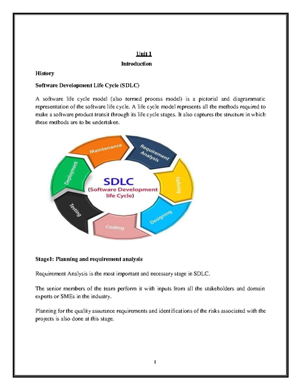 DevOps Complete Unit I: Understanding SDLC and DevOps Principles - Studocu
