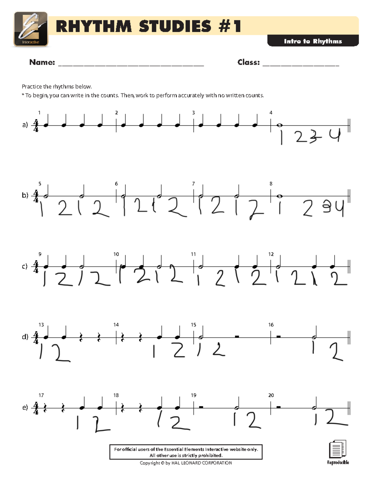 Annotated-EEi Rhythm 1 - Reproducible For official users of the ...