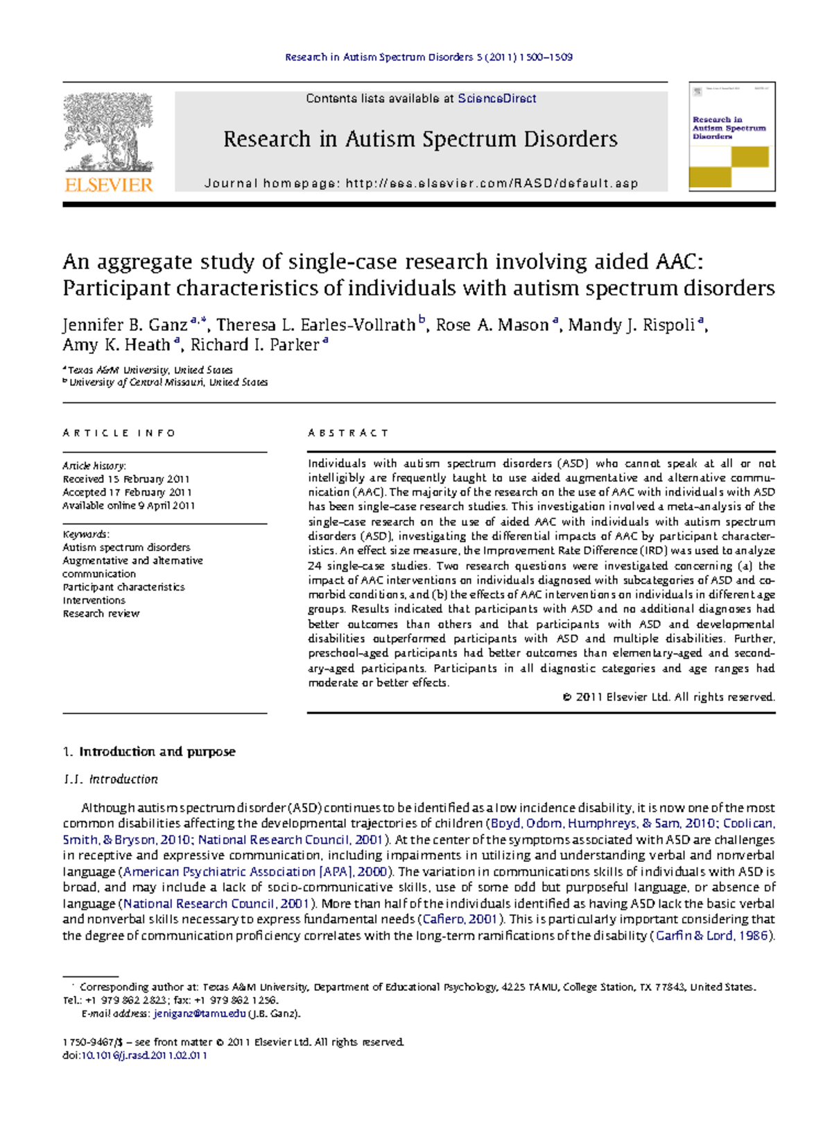 An Aggregate Study of AAC Interventions in ASD: Age & Diagnosis Impacts ...