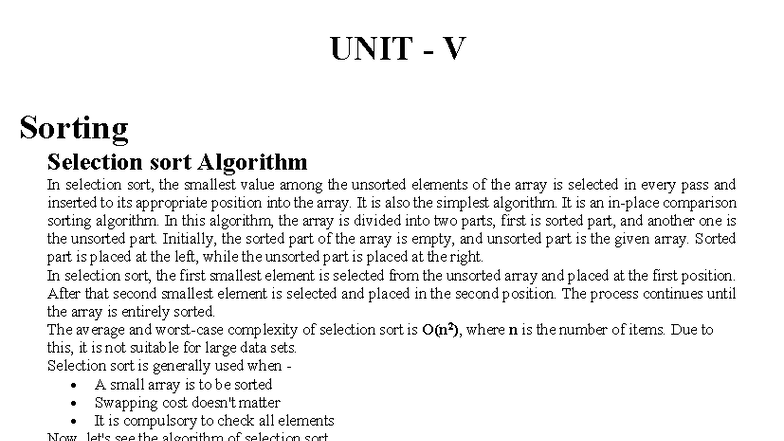 UNIT III Searching Algorithms - R25 Regulation CPDS for ECE - Studocu