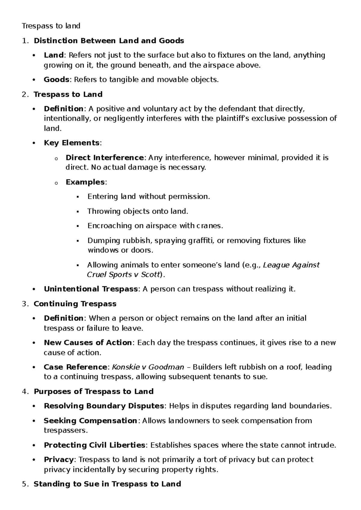 Trespass to Land & Private Nuisance: Key Concepts & Case Law (LAW 101 ...