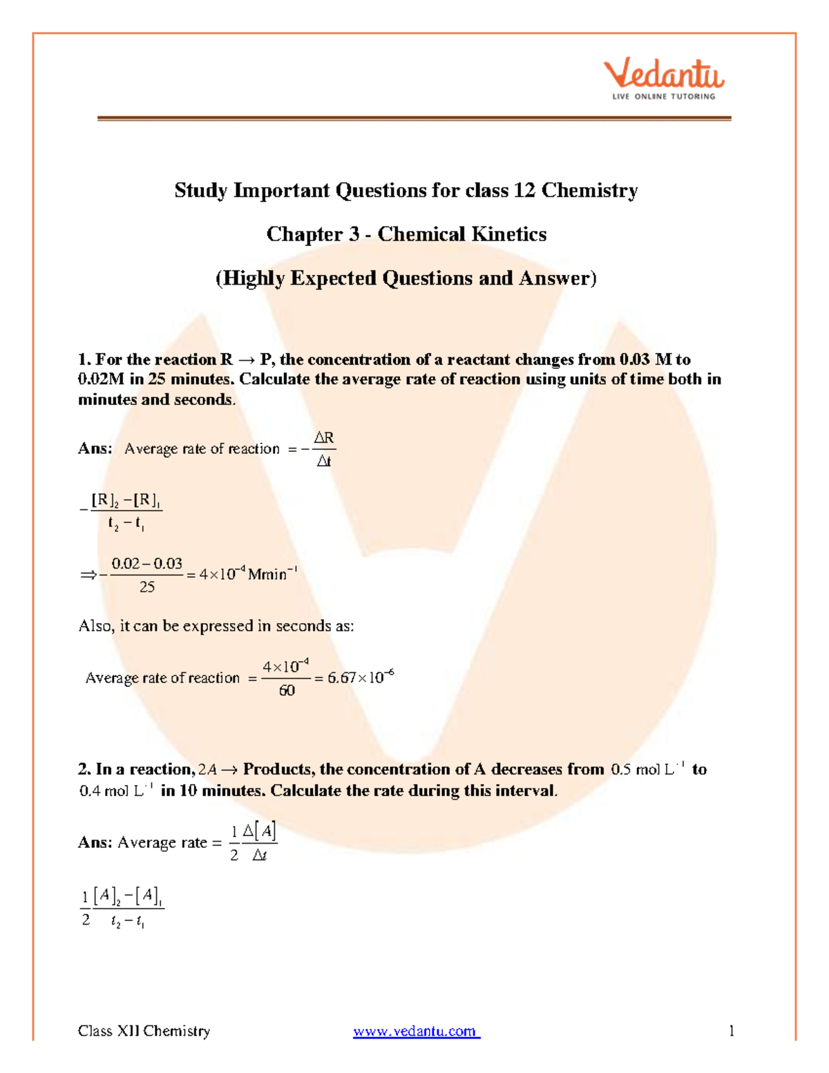 CLASS 12 CHEMISTRY CHAPTER 3 MOST IMPORTANT QUESTIONS visual data 4