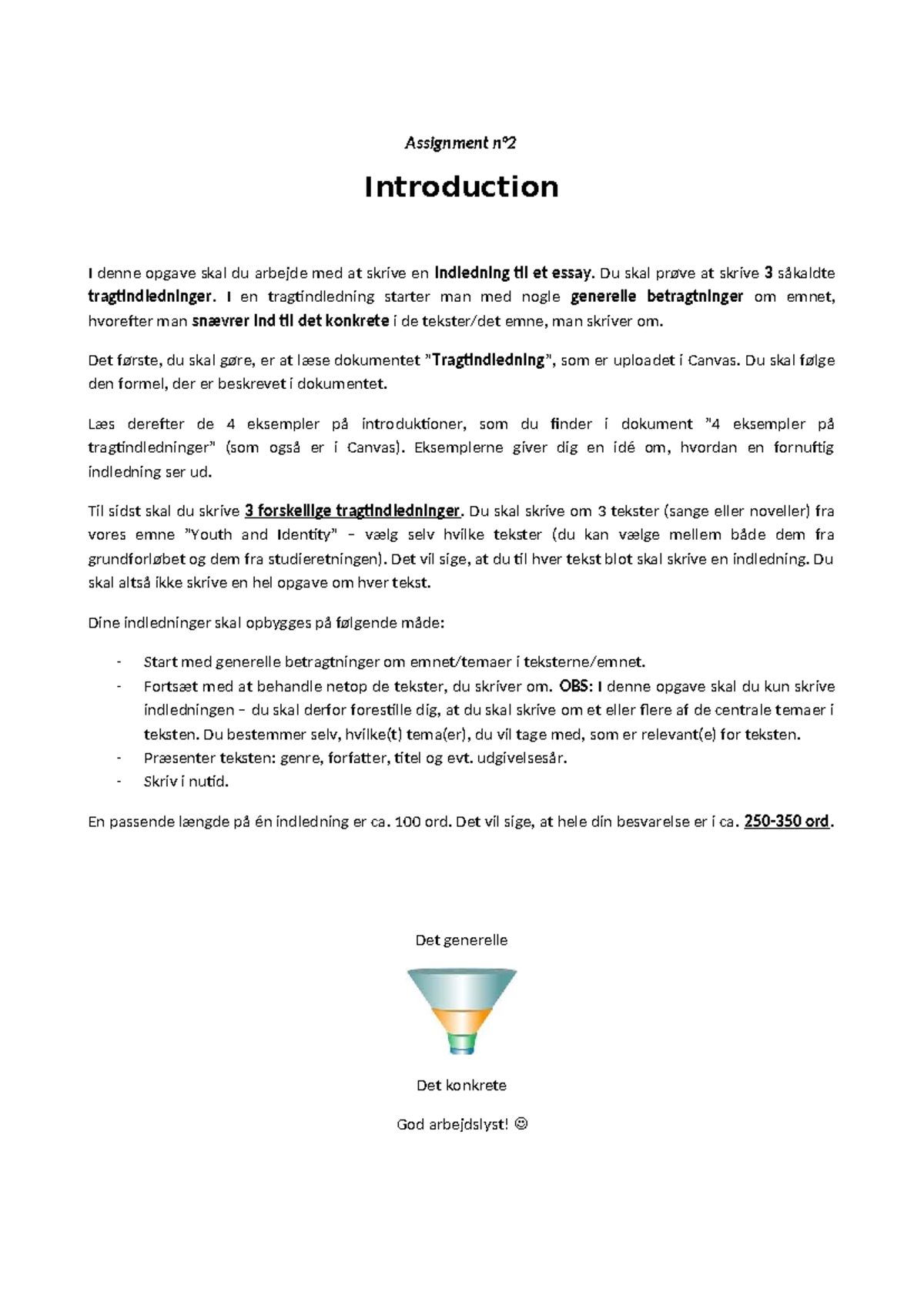 Assignment n2: Writing Effective Essay Introductions - Studocu