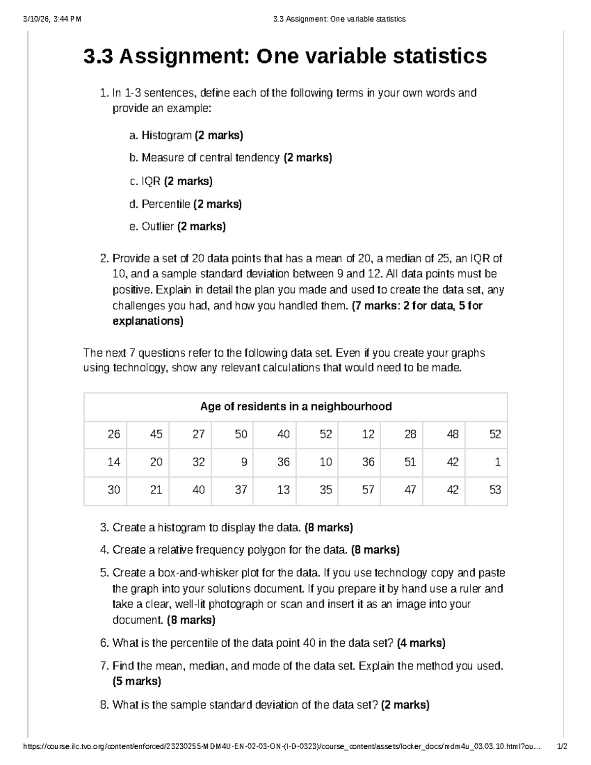 3.3 Assignment: One Variable Statistics Analysis and Data Visualization ...
