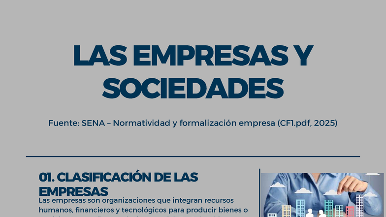 Clasificación de Empresas y Sociedades en Colombia (CF1) - Studocu