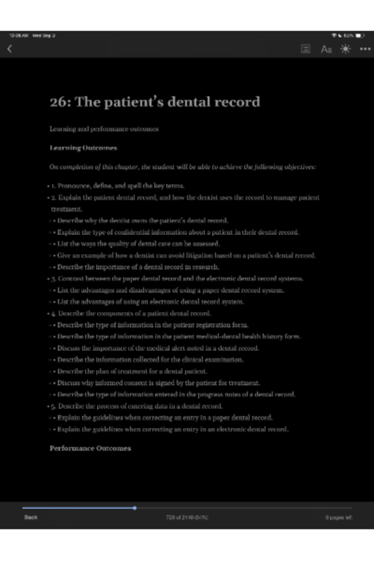 Final Exam Study Guide for Course 101: Dental Records and Patient Care ...
