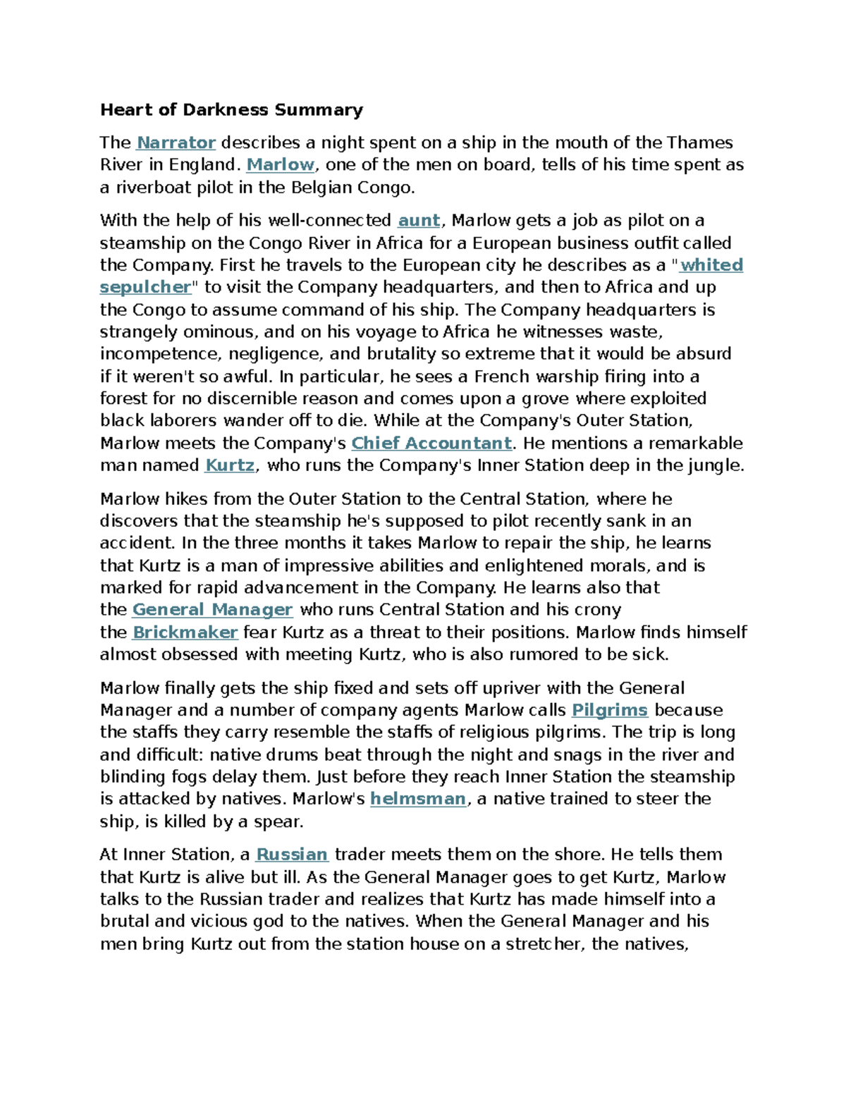 Heart of Darkness (ENG 101): Post-Colonial Analysis and Insights - Studocu