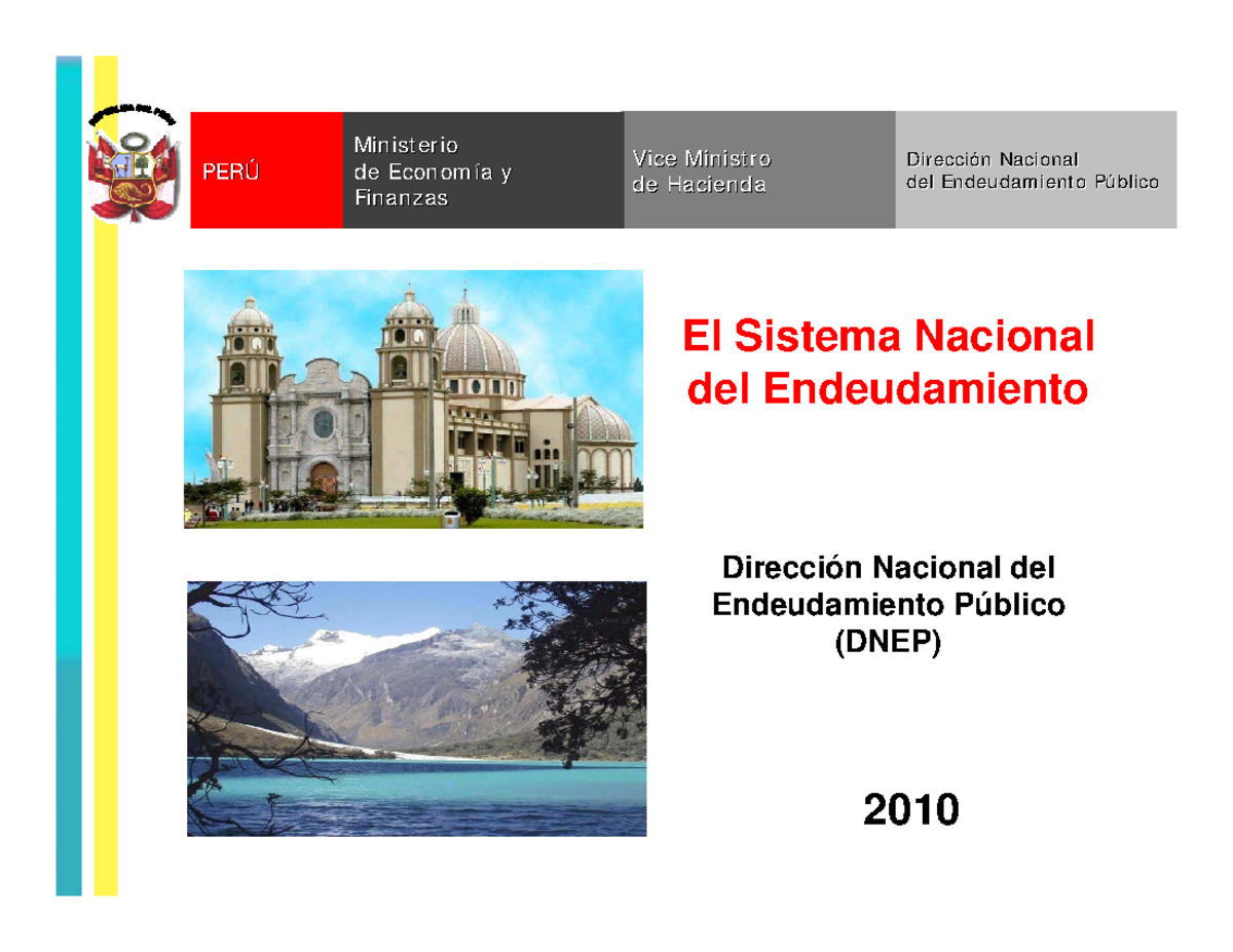 El Sistema Nacional del Endeudamiento Público - DNEP 2010: Marco ...