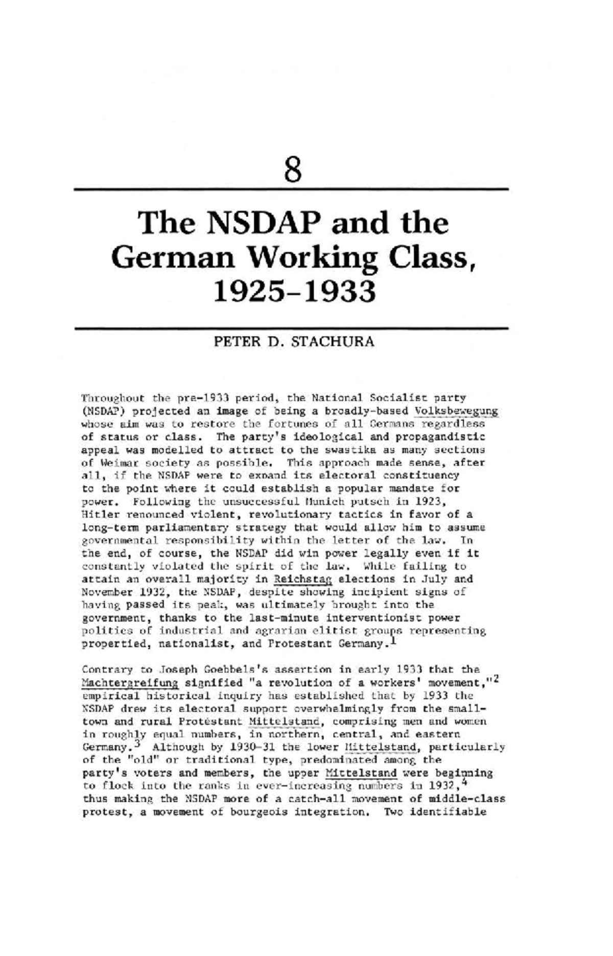 10 - The NSDAP and Its Relationship with the German Working Class - Studocu