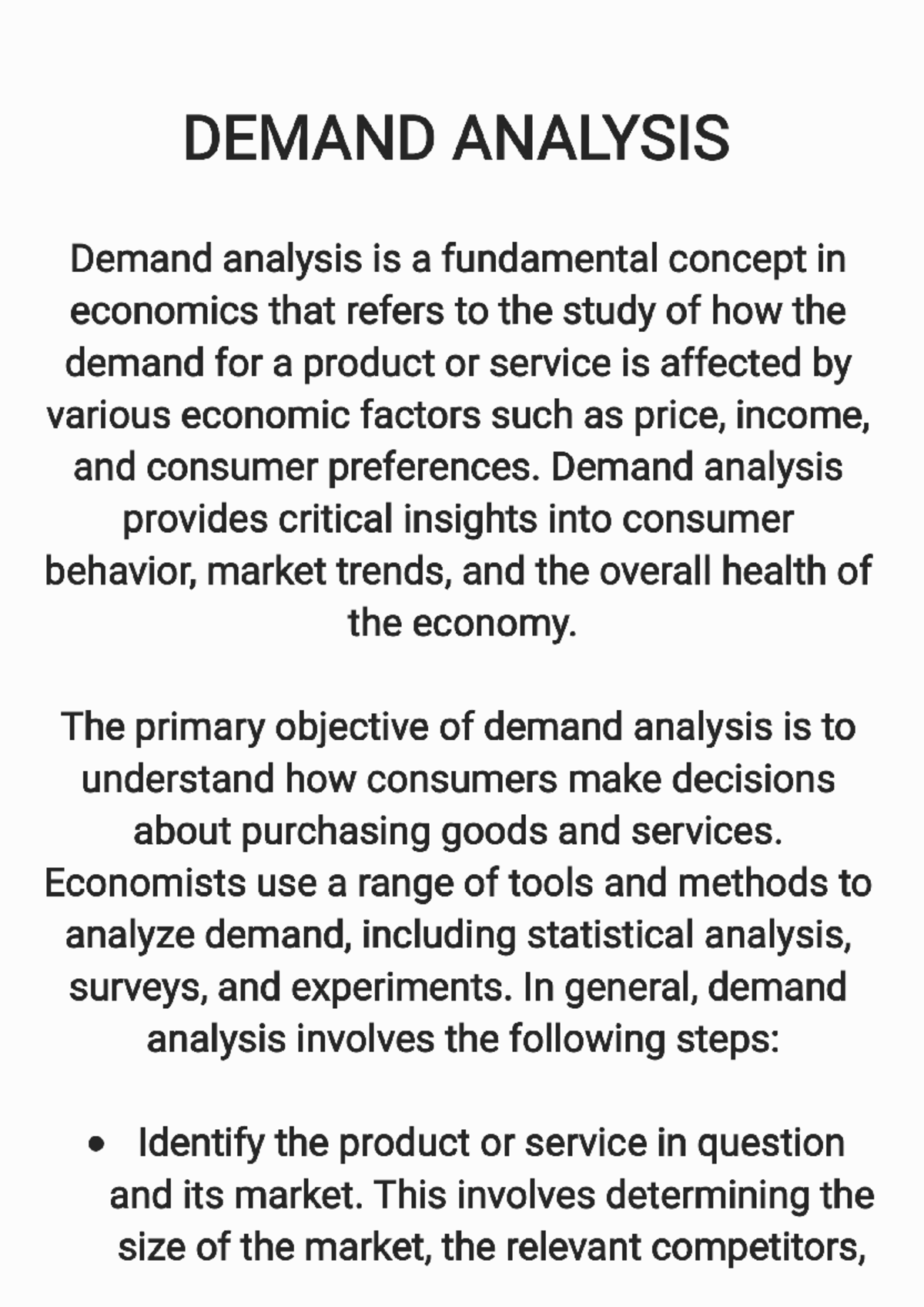 Demand Analysis: Understanding Consumer Behavior and Market Trends ...