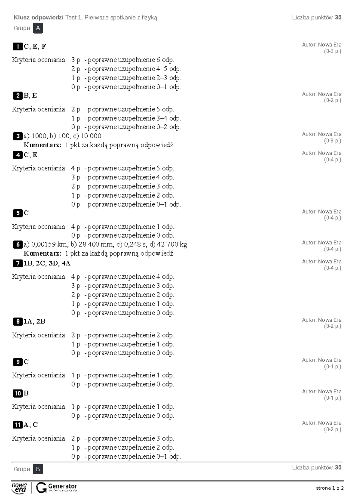 Kinetyka Sprawdzian Spotkanie Z Fizyką 1 www.studocu.com