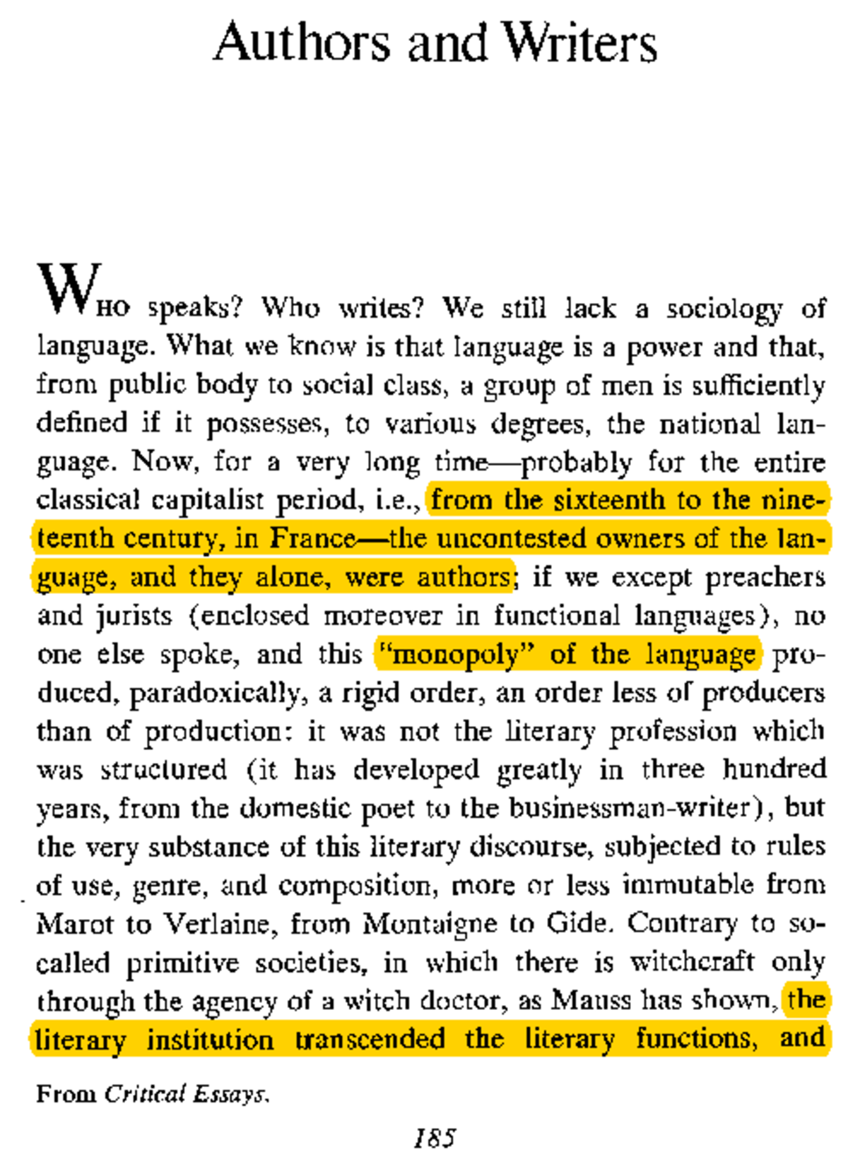 Barthes on Authors and Writers: A Critical Exploration of Language ...