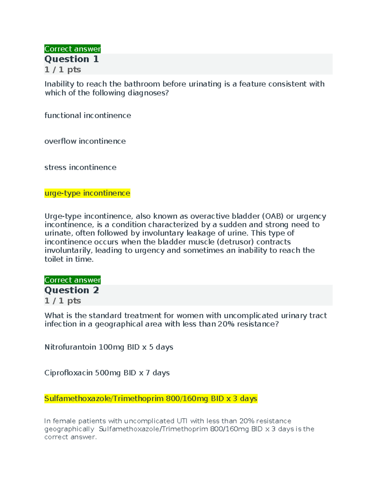 Renal and Endocrine CEA Practice Questions and Answers - Studocu
