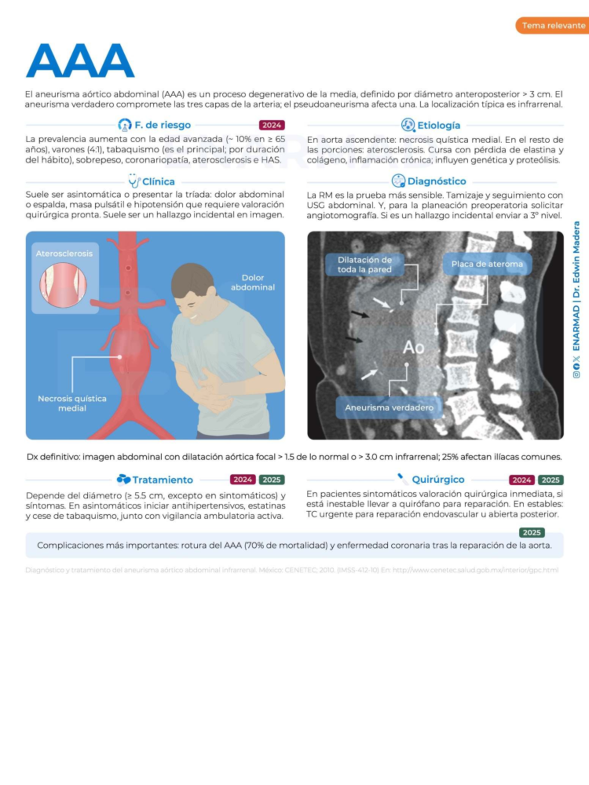 Diagnóstico y Tratamiento del Aneurisma Aórtico Abdominal OOX ENARMAD ...