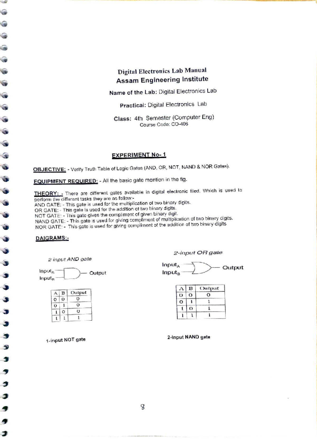 Digital Electronics Lab Manual - 4th Sem (Comp Eng) - Studocu