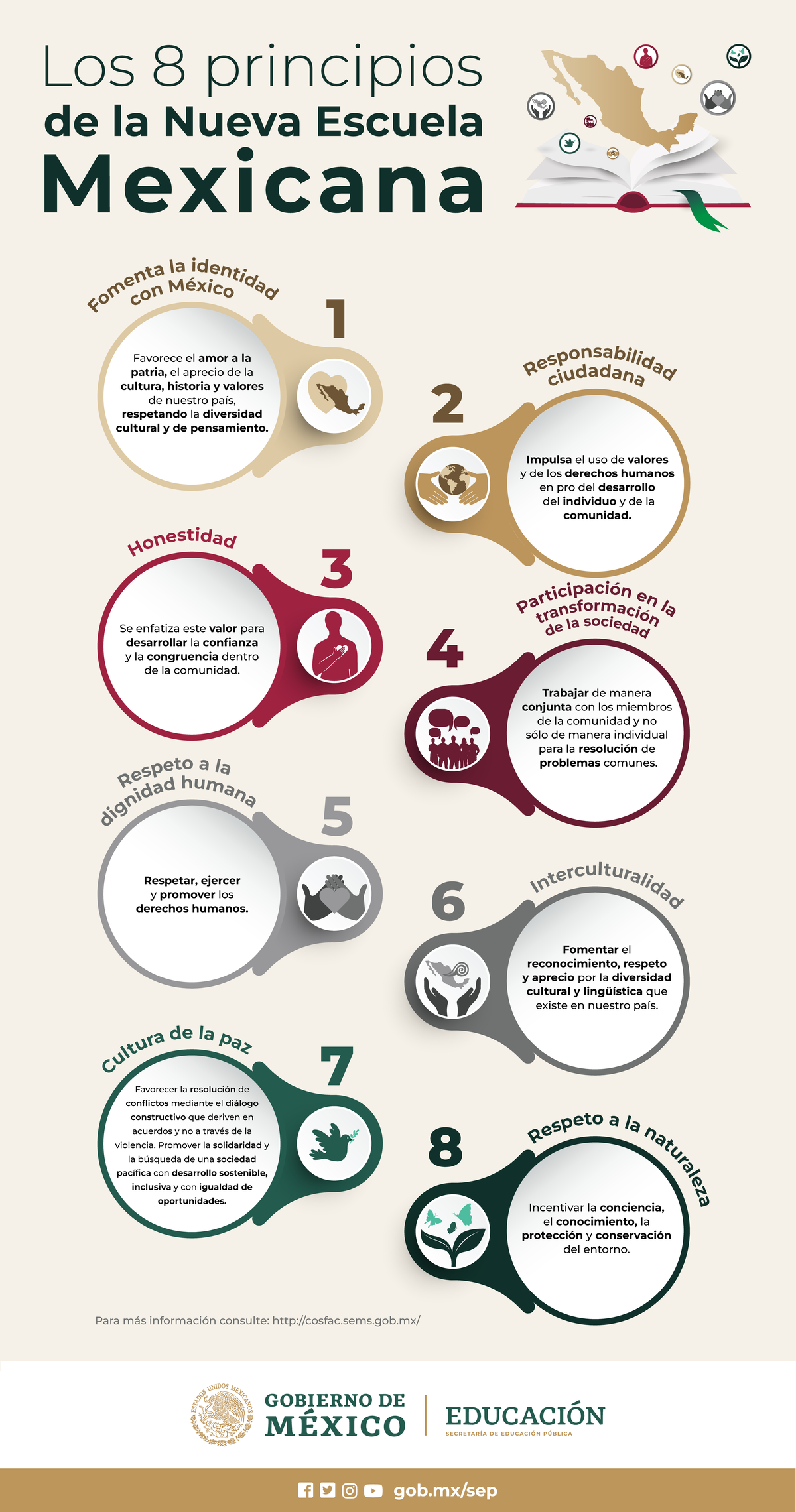 Principios de la Nueva Escuela Mexicana (NEM) - Infografía - Studocu
