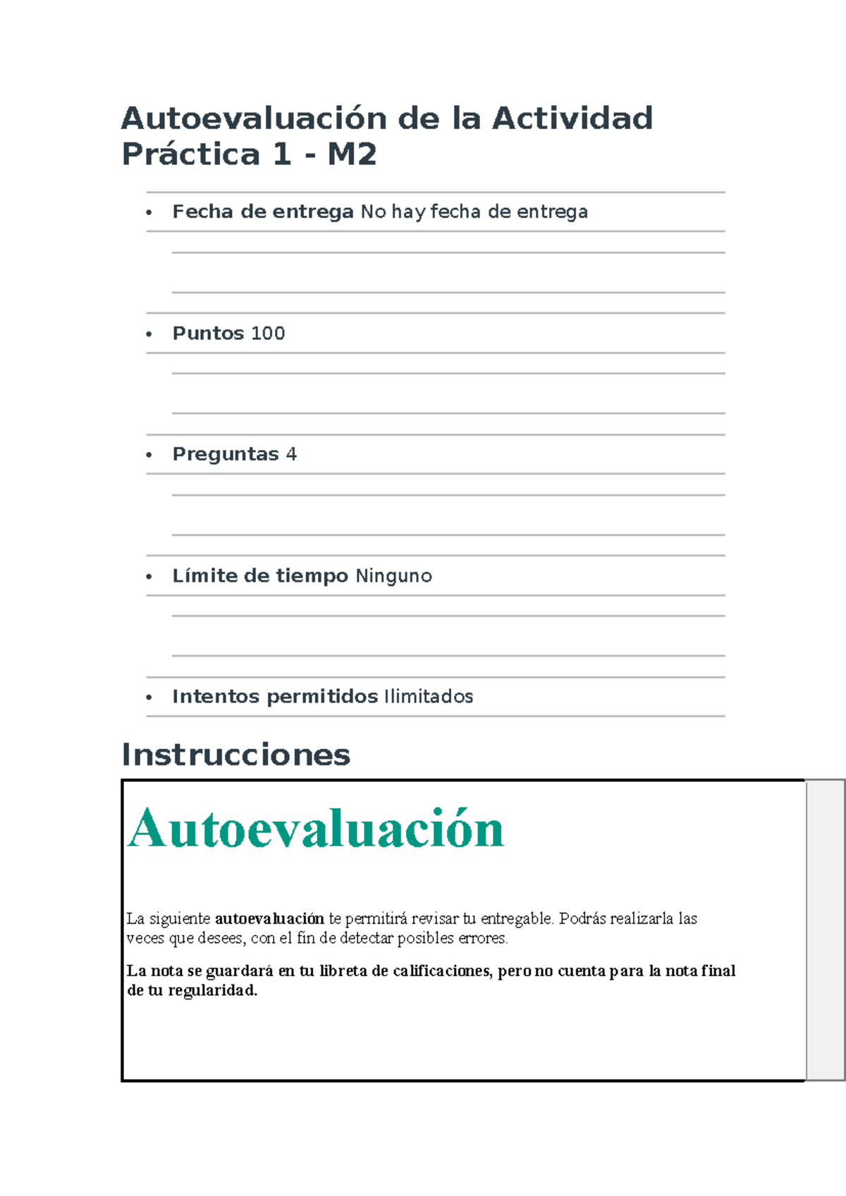 Autoevaluación Actividad Práctica 1 M2 - Resultados y Análisis - Studocu