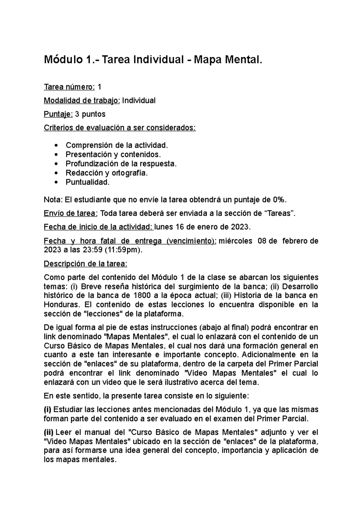 Módulo 1 Tarea Individual Creación De Un Mapa Mental Studocu