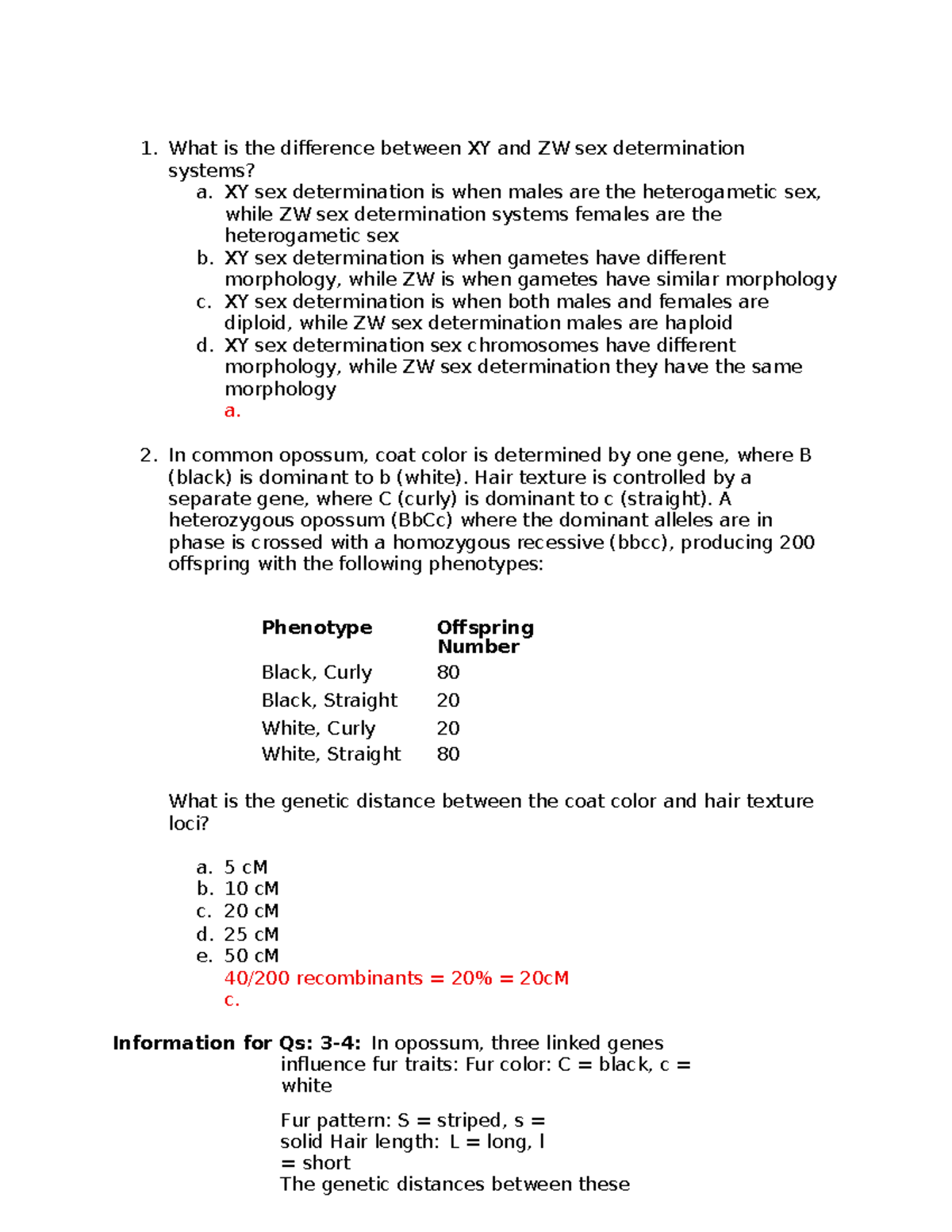 Genetics - Biol332 Exam 2 Practice Questions for Spring 2026 - Studocu