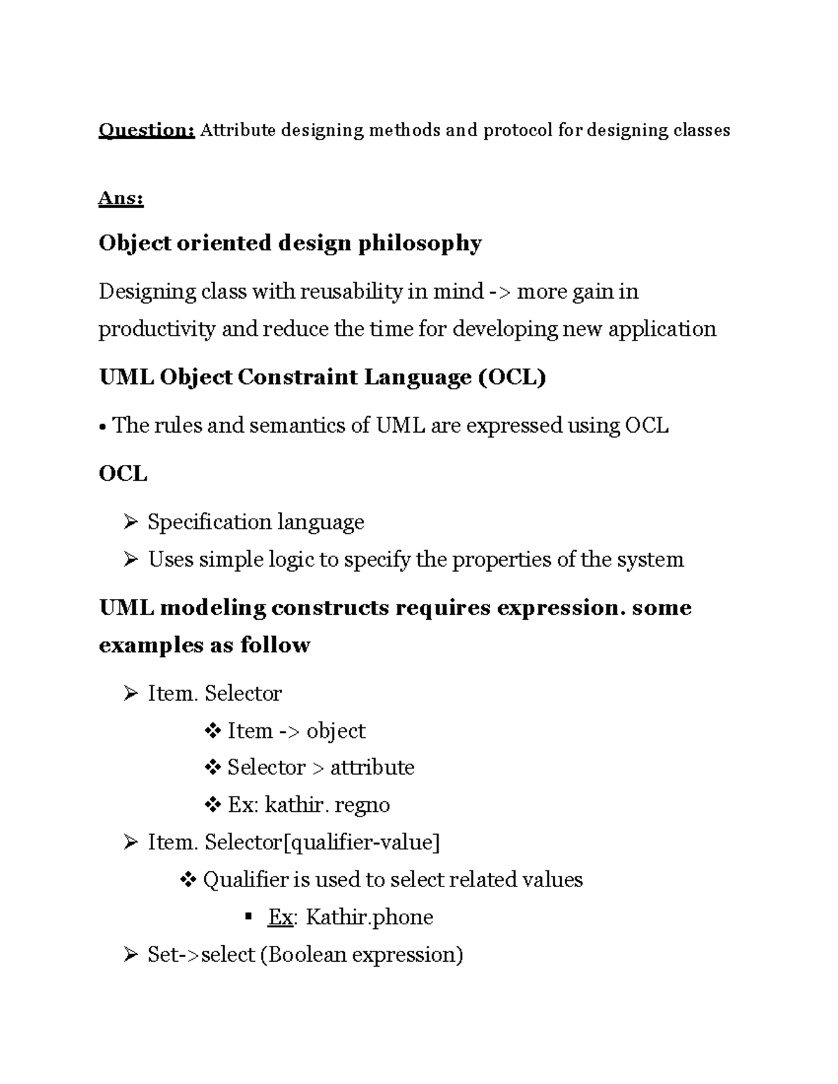123 - Object-Oriented Design: Class Methods & Protocols - Studocu