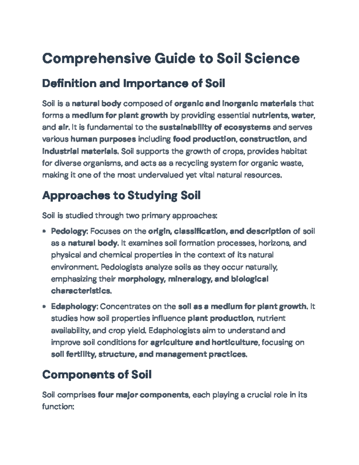 Comprehensive Guide to Soil Science: Environmental Factors & Plant ...
