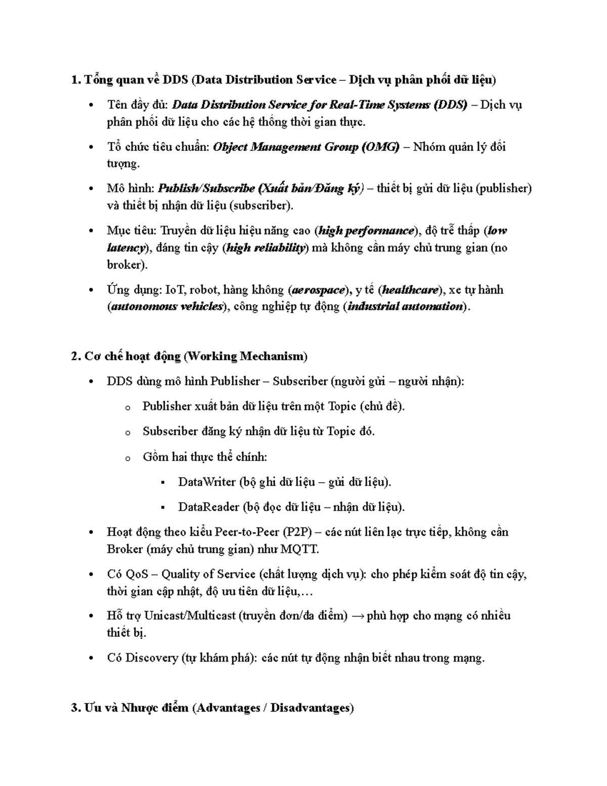 Tổng quan về DDS (Data Distribution Service) cho Hệ thống Thời gian ...