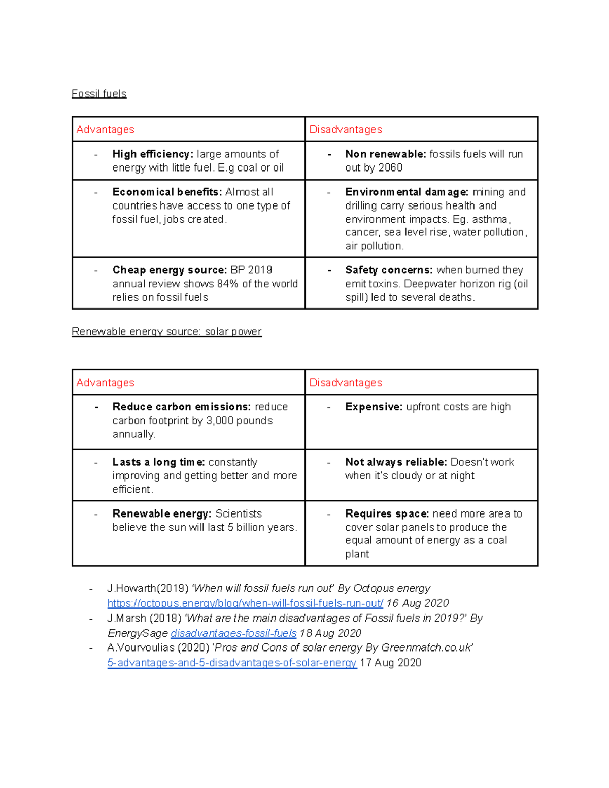 Fossil Fuels Oil Advantages And Disadvantages
