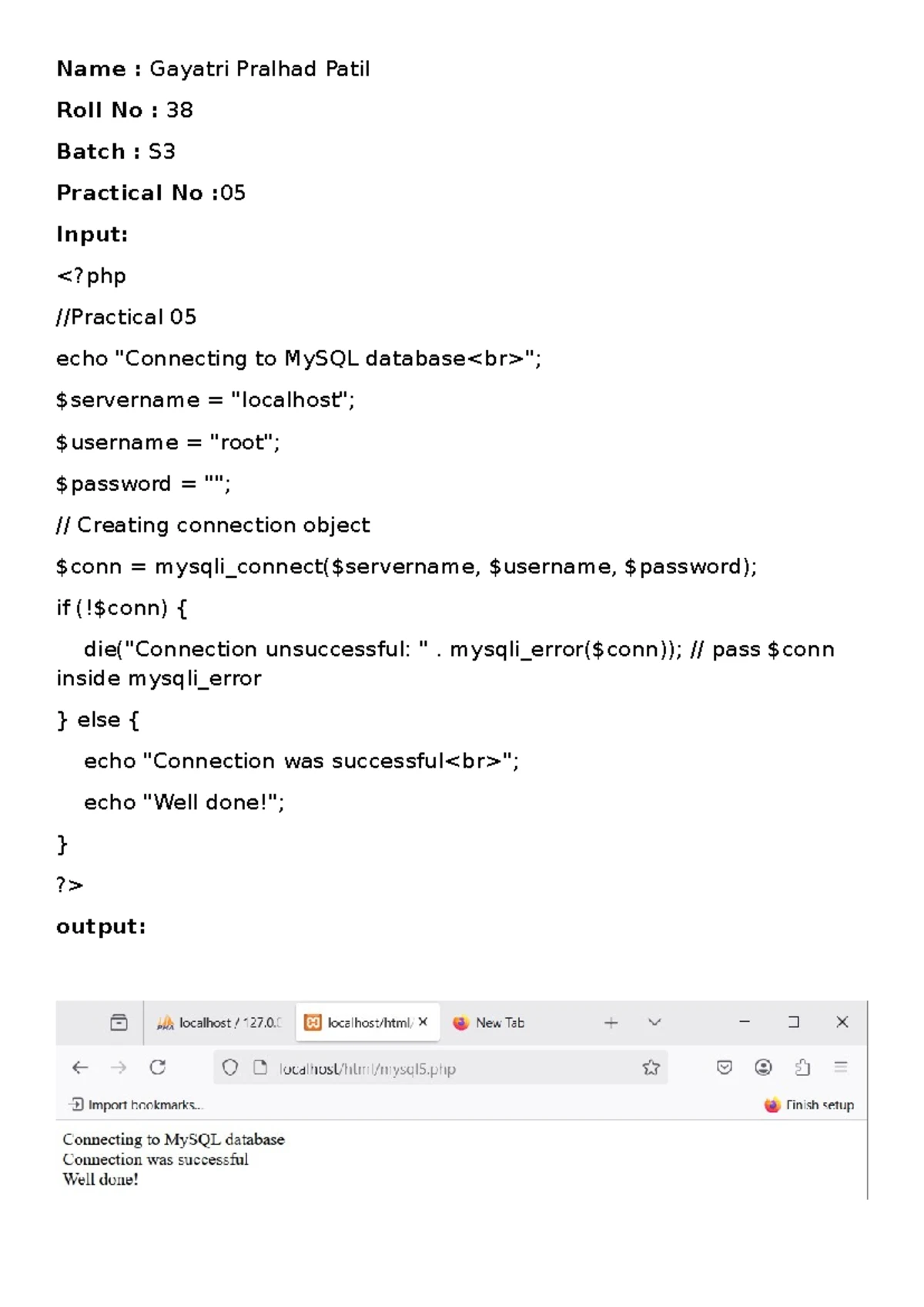 Web06 - S3 Practical 06: CRUD Operations in PHP and MySQL - Studocu