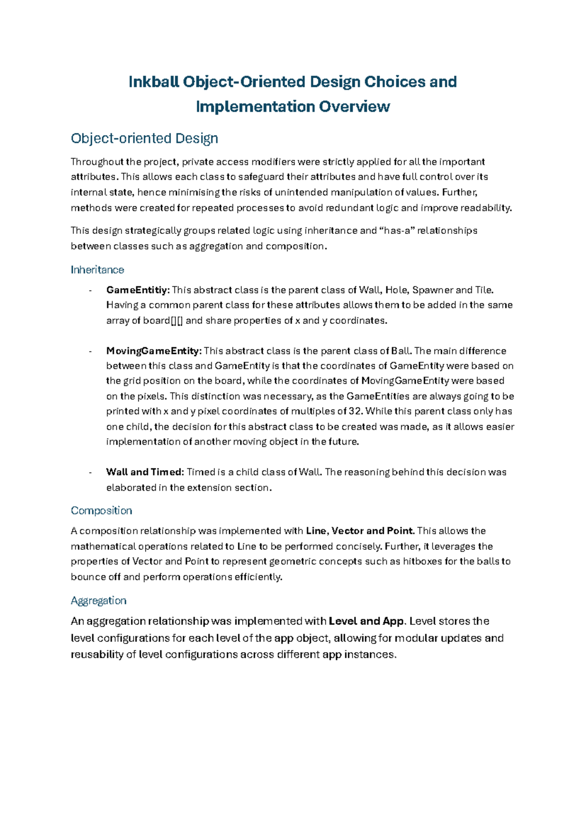 INFO1113 Assignment: Inkball Design Choices & Implementation Overview ...