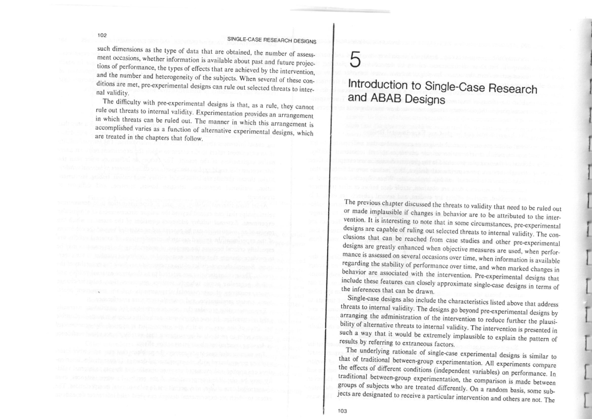 102 RESEARCH DESIGNS: Understanding ABAB and Other Experimental Designs ...