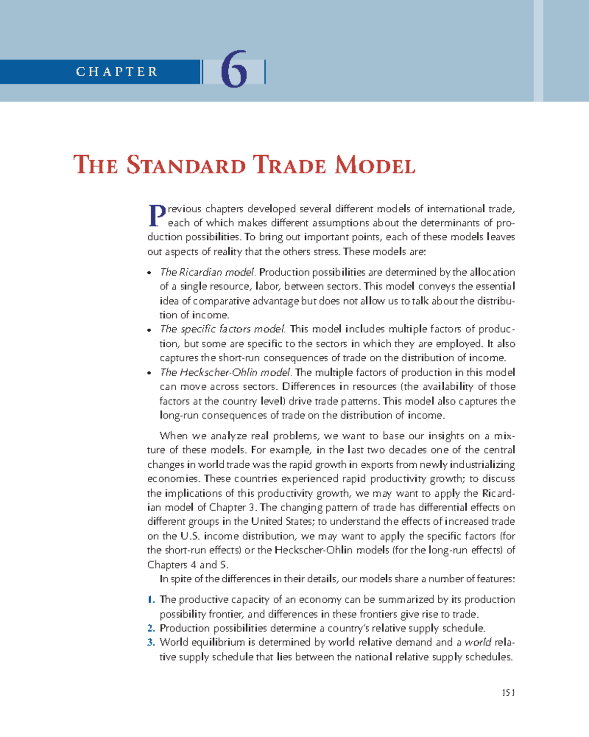 CHAPTER 6: The Standard Trade Model - Insights and Applications - Studocu