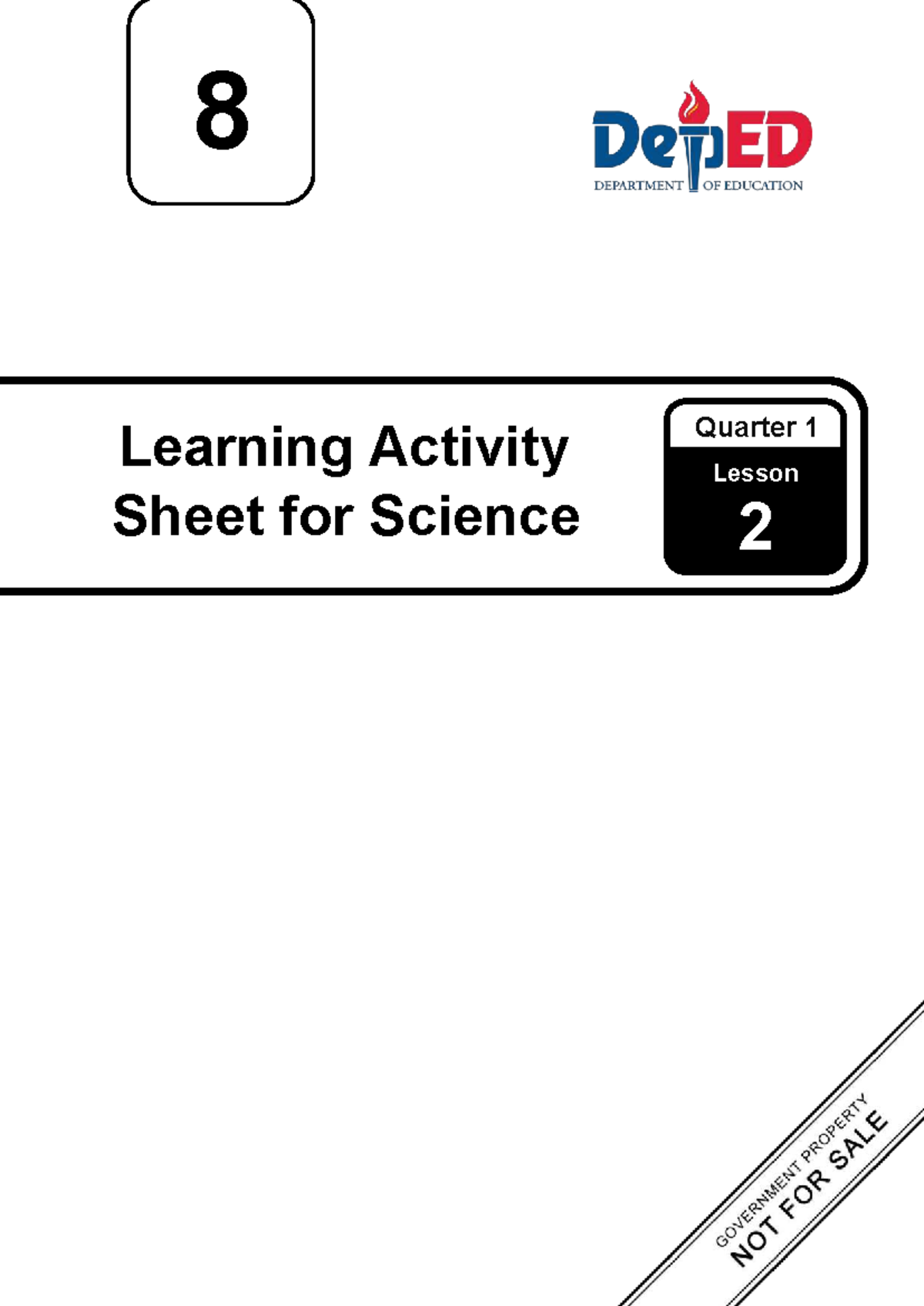 Q1 LAS Science 8: Lesson 2 - Plant Transport System Activities - Studocu