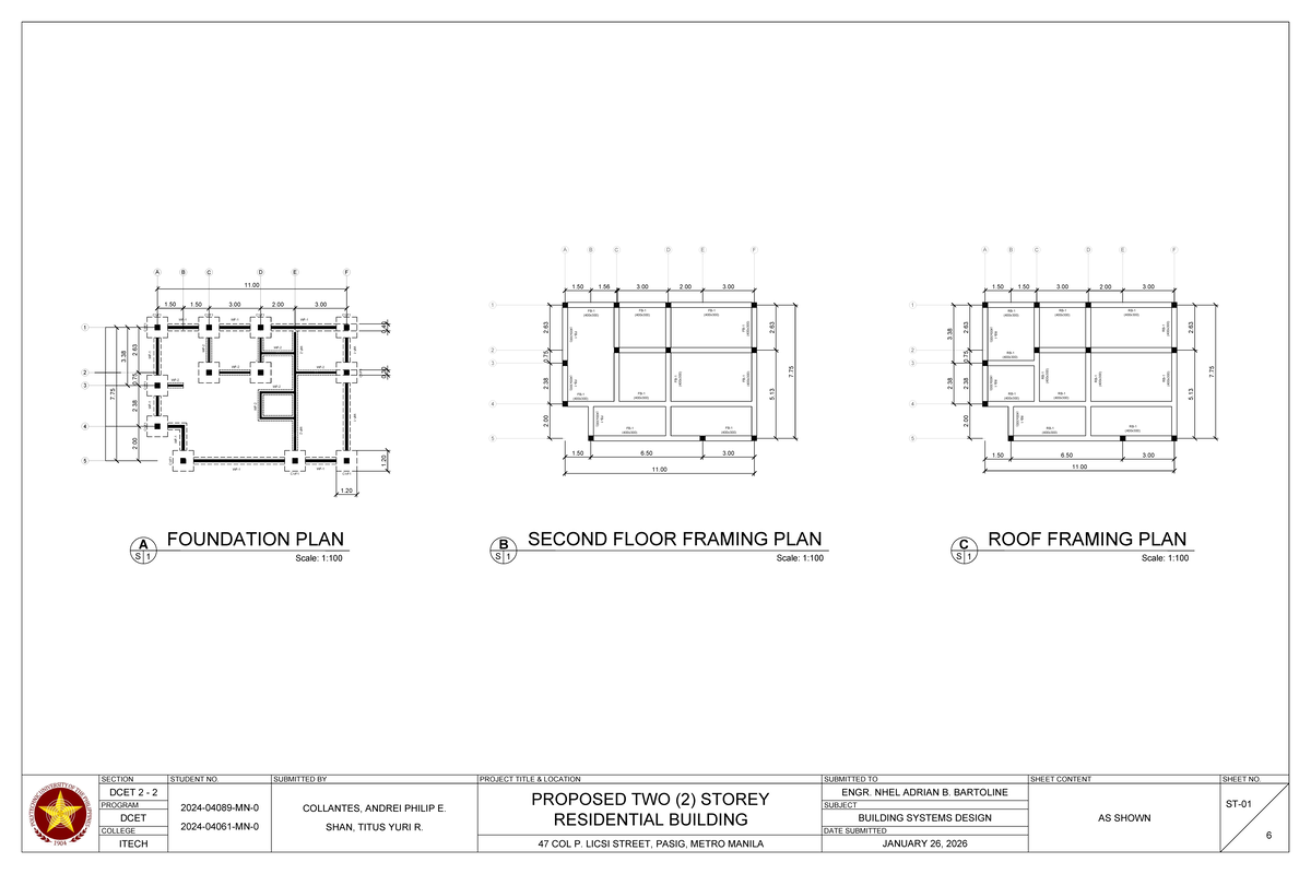 DCET 2 - Building Systems Design Project: Proposed 2-Storey Residential ...