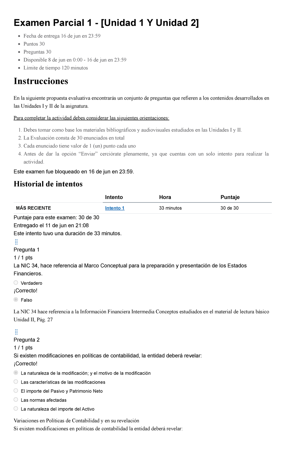 Examen Parcial 1 - Contabilidad Superior: Unidades I y II - Studocu