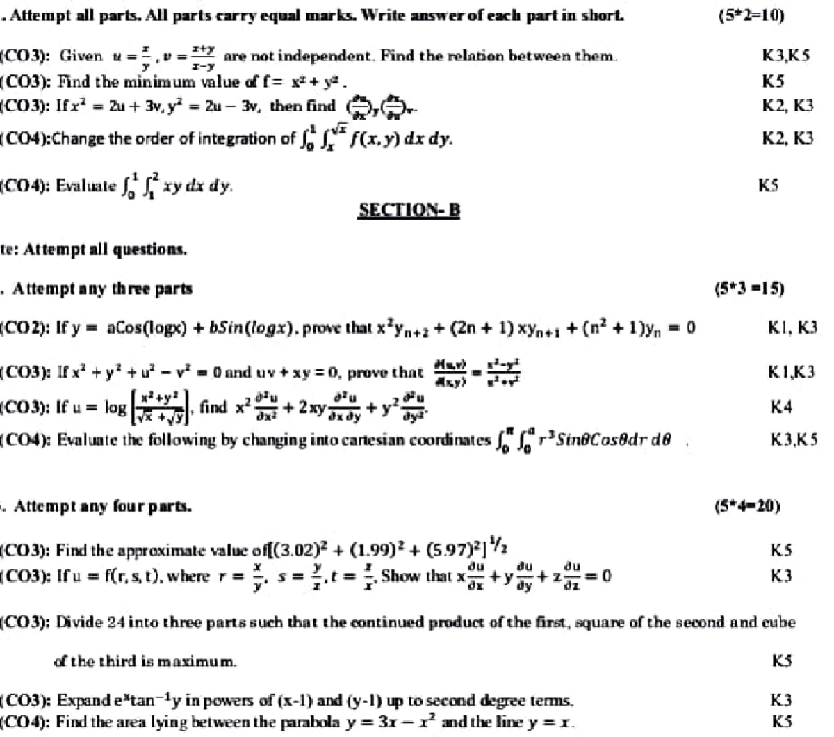 30 marks - Important Questions To Get Pass in Engineering Mathematics ...