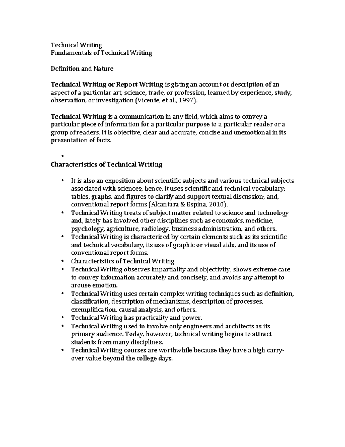 Technical Writing - Lecture Notes on Fundamentals (Lectures 1-7) - Studocu