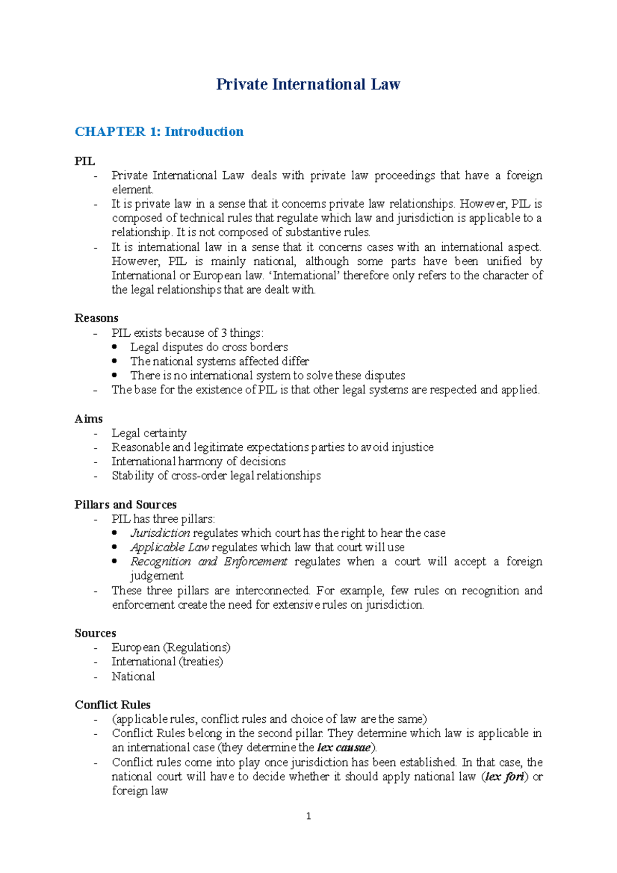 Private International Law Overview: Key Concepts and Principles ...