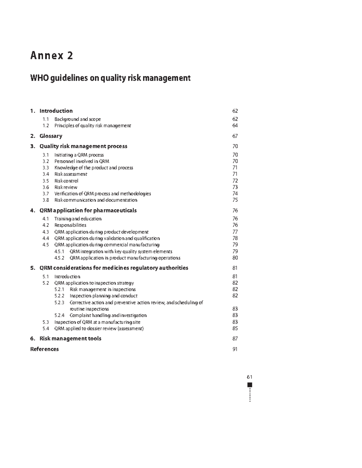 WHO Technical Report Series No. 981: Quality Risk Management Guidelines ...