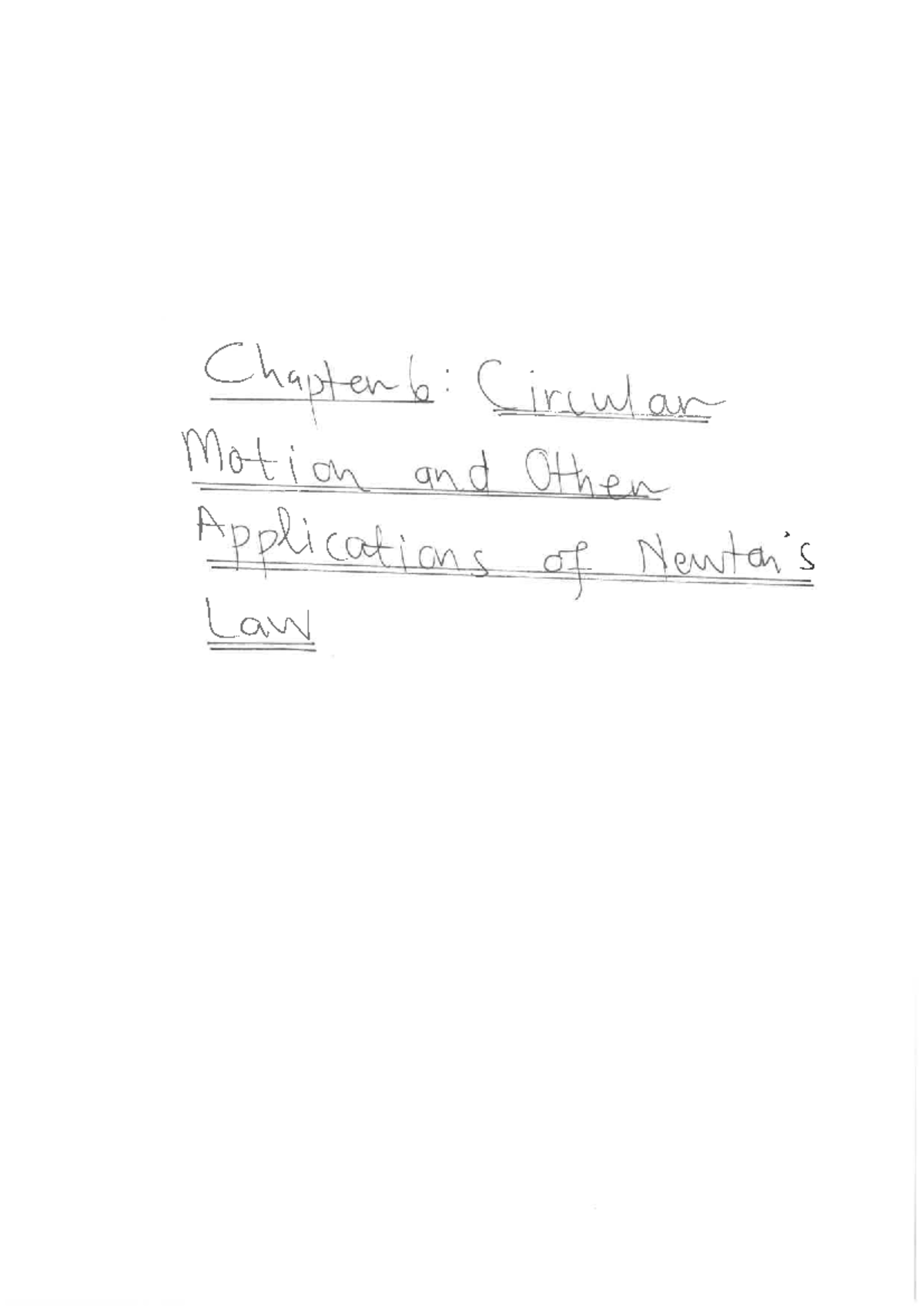 Chapter 6: Circular Motion and Applications of Newton's Laws in Physics ...
