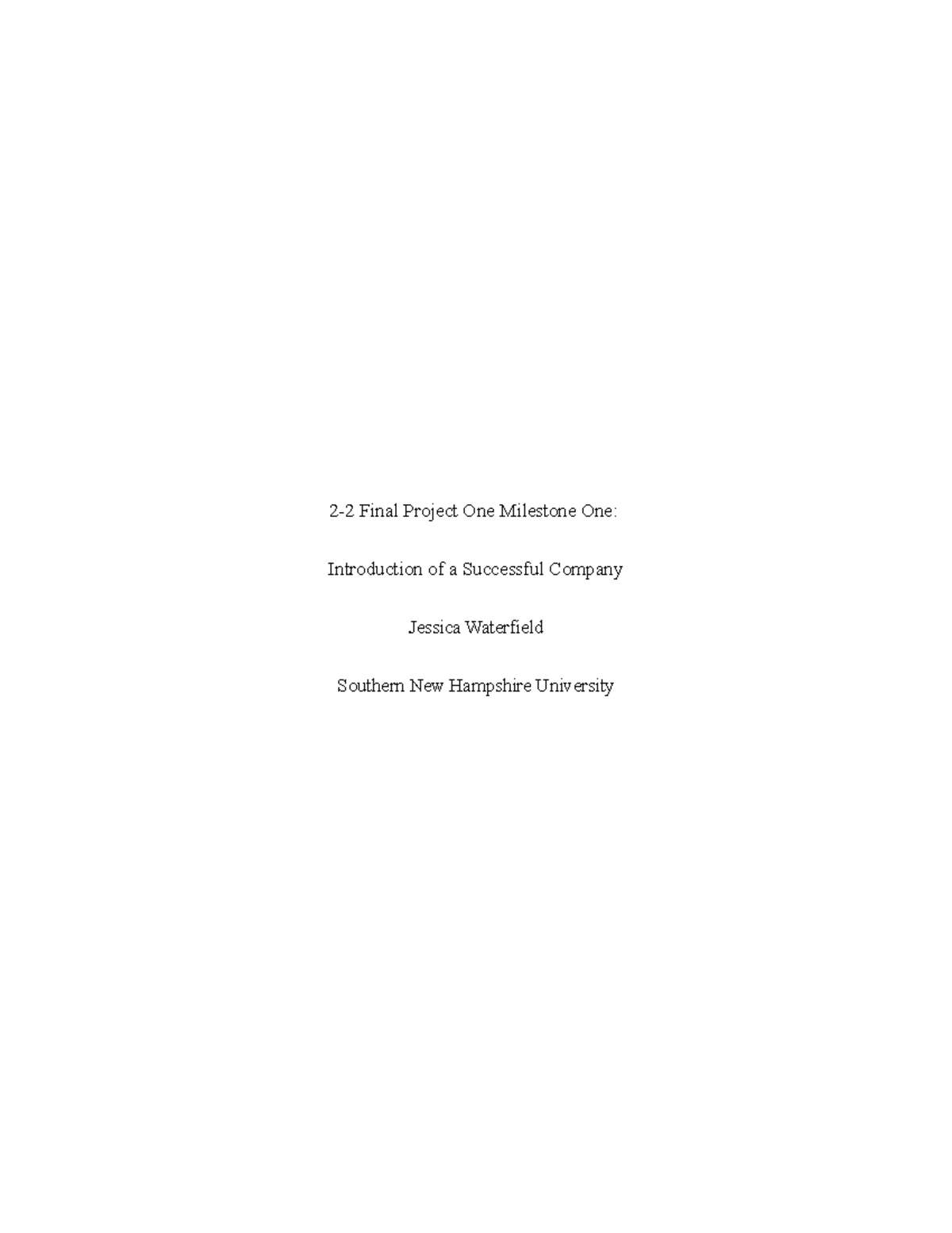 2-2 Final Project One Milestone One: Analyzing Google's Success - Studocu