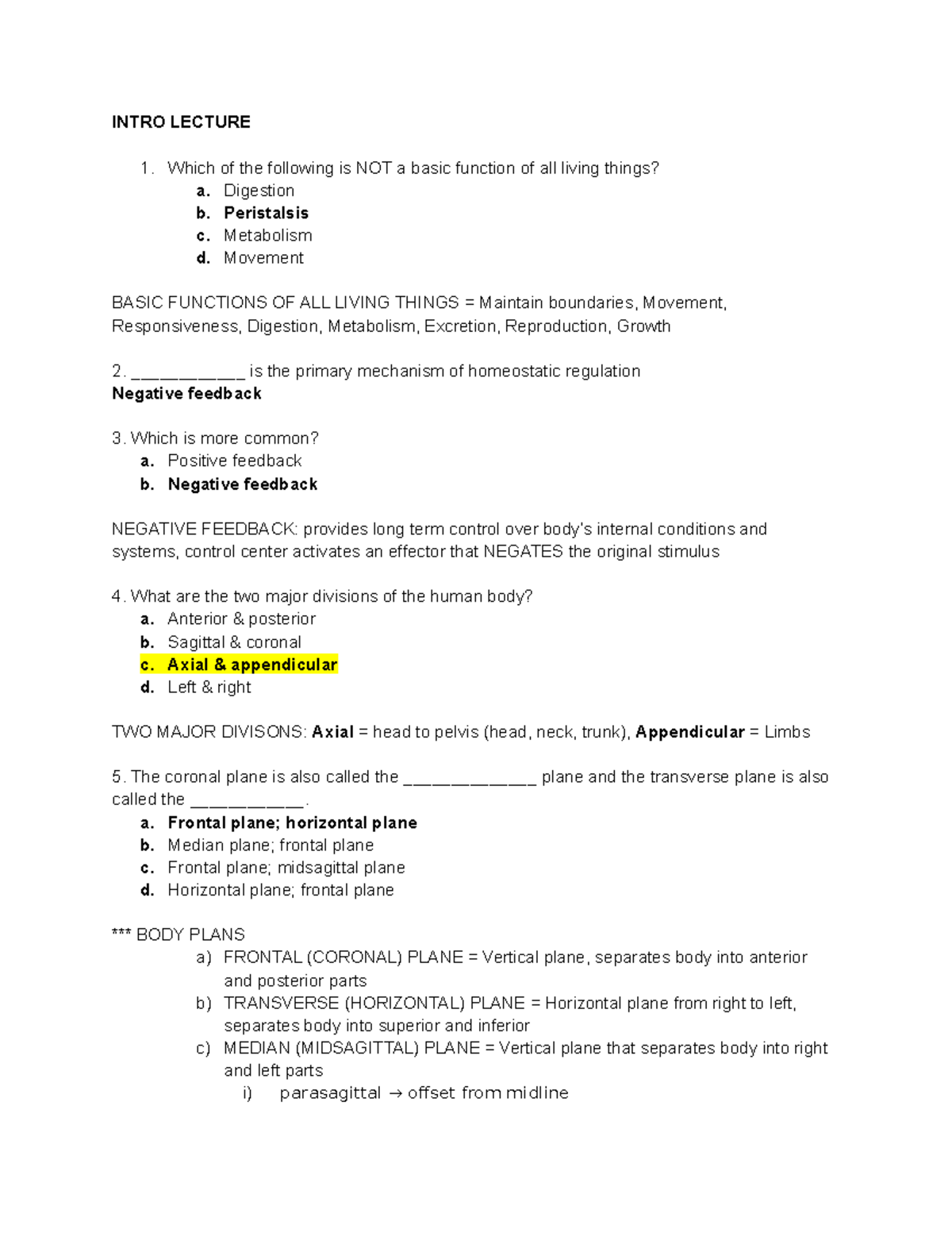 EXAM 1 Review Notes for Course BIO101 - Brian Connell - Studocu