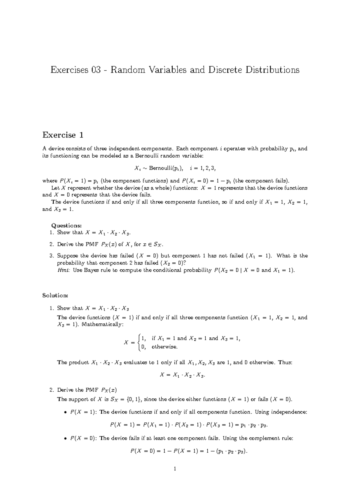 Exercises 03: Random Variables & Discrete Distributions Analysis ...