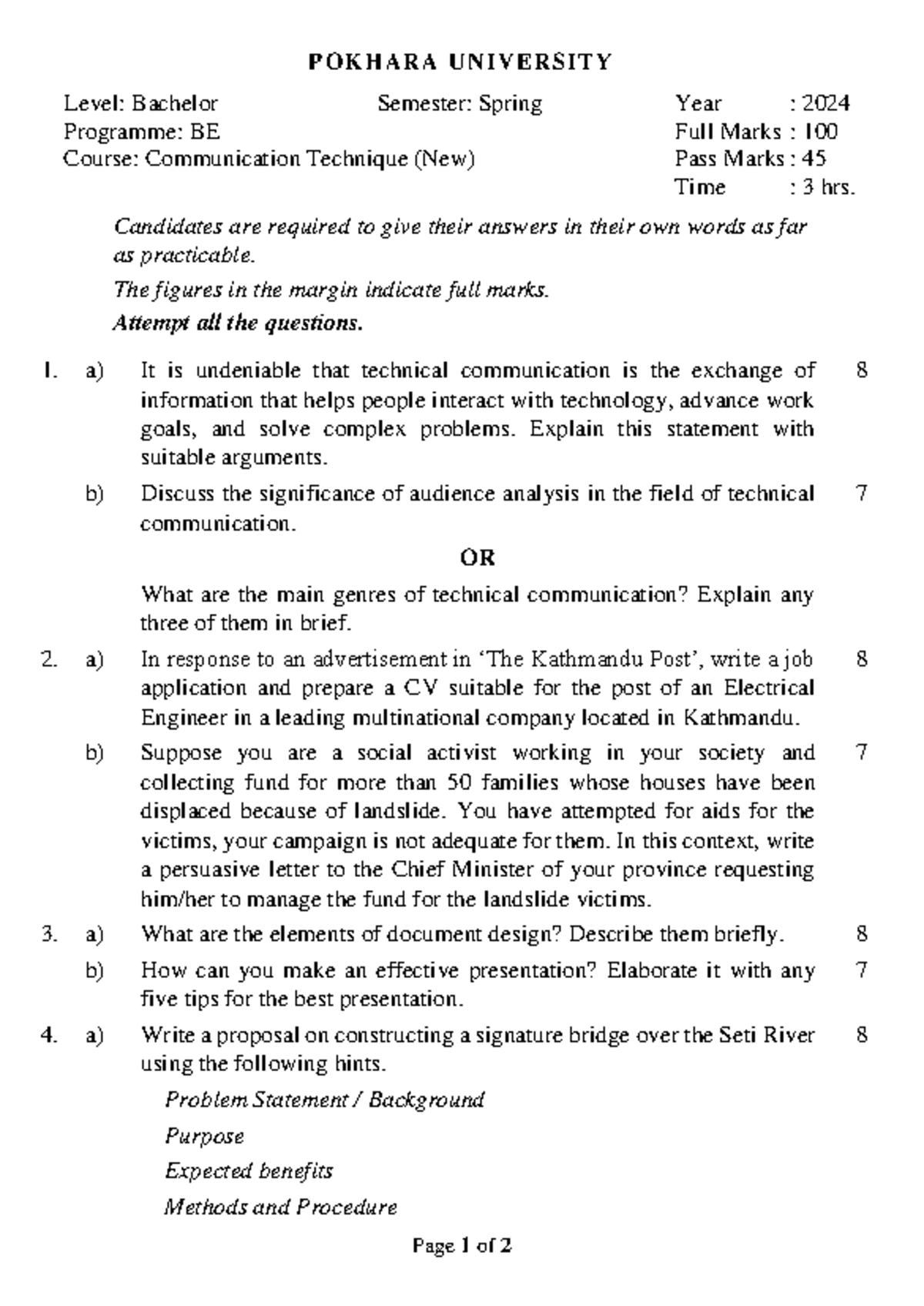 Communication Techniques (New) S24: Exam Guide & Practice Questions - Document Preview